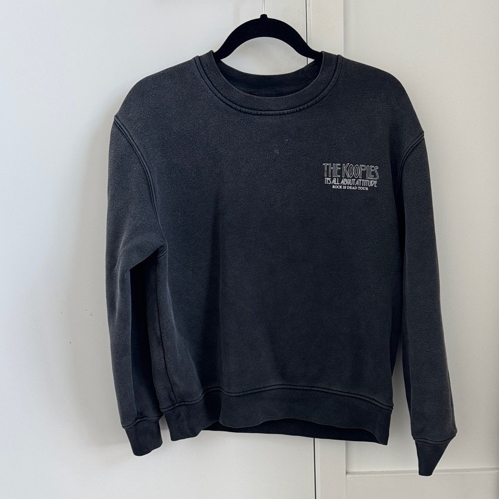 The Kooples Graphic Sweatshirt – Washed Black – 0